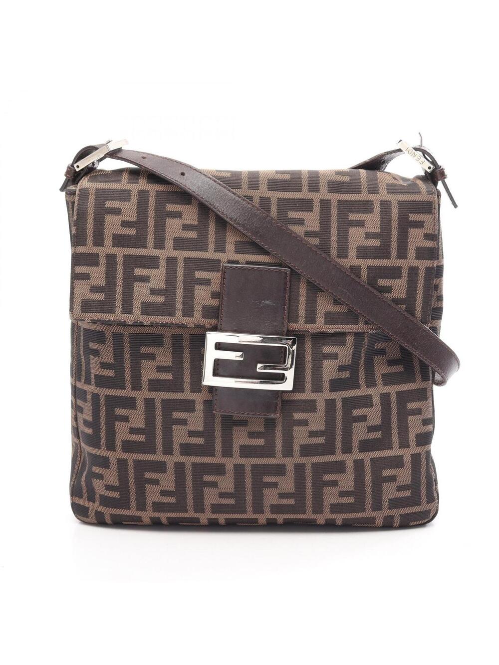 Fendi Zucca Shoulder Bag Canvas Leather #362900F11B